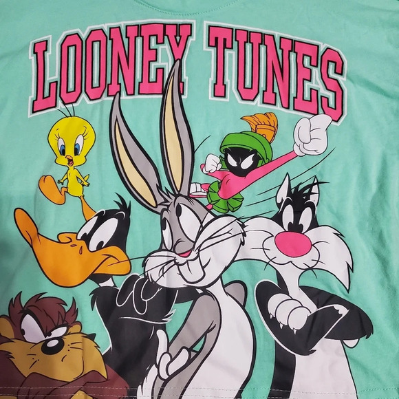 NWT Warner Brothers Looney Tunes Girls Tee Shirt M 7/8 - Picture 2 of 5